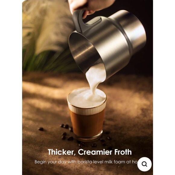 Miroco Automatic-Milk Frother MI-MF005 4 In 1 Stainless Steel Silver 16.9oz - Picture 3 of 6